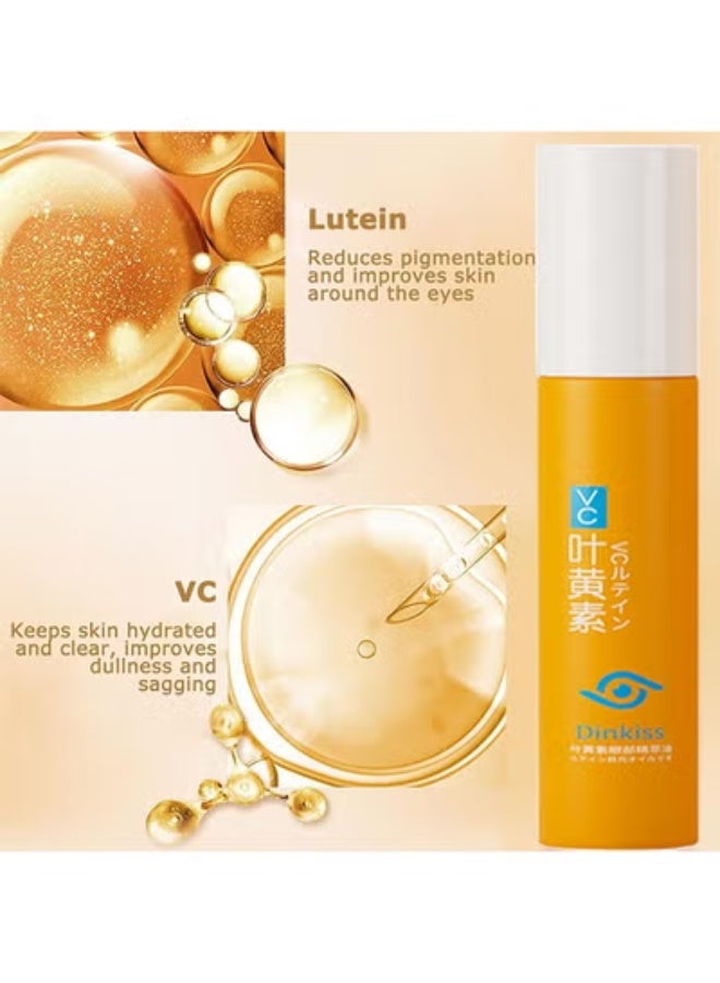 Dinkiss Lutein Eye Essence Oil, VC Lutein Eye Essence Oil, Lutein Eye Serum, Lutein Eye Oil, Under Eye Oil Roller Ball, Japan Firming Anti-Aging Eye Serum For Eye Bags (8ml) - Image 5